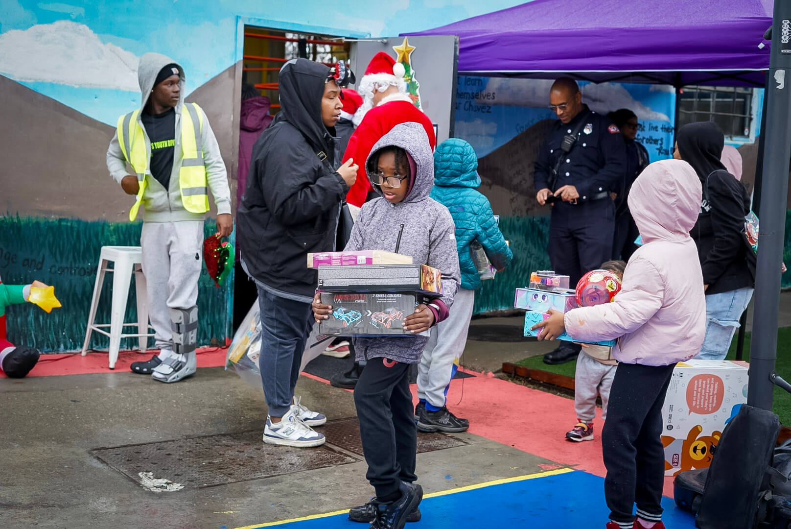Many toys these kids will be bringing home